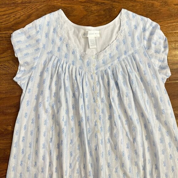 Eileen West floral cotton nightgown pajama dress - Picture 3 of 5